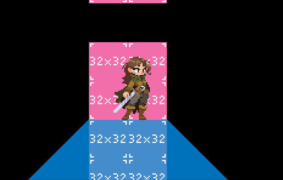 The new Verity sprite running around in a test level.